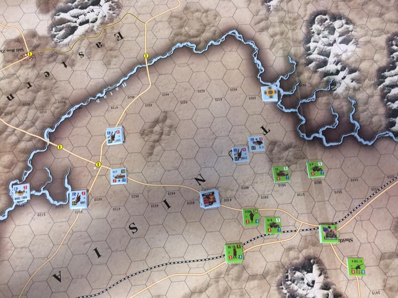 Strategic game Kasserine Pass 1943 battle map