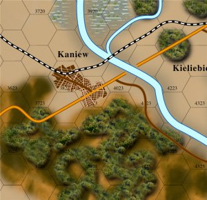 Kanev 1943 war game map